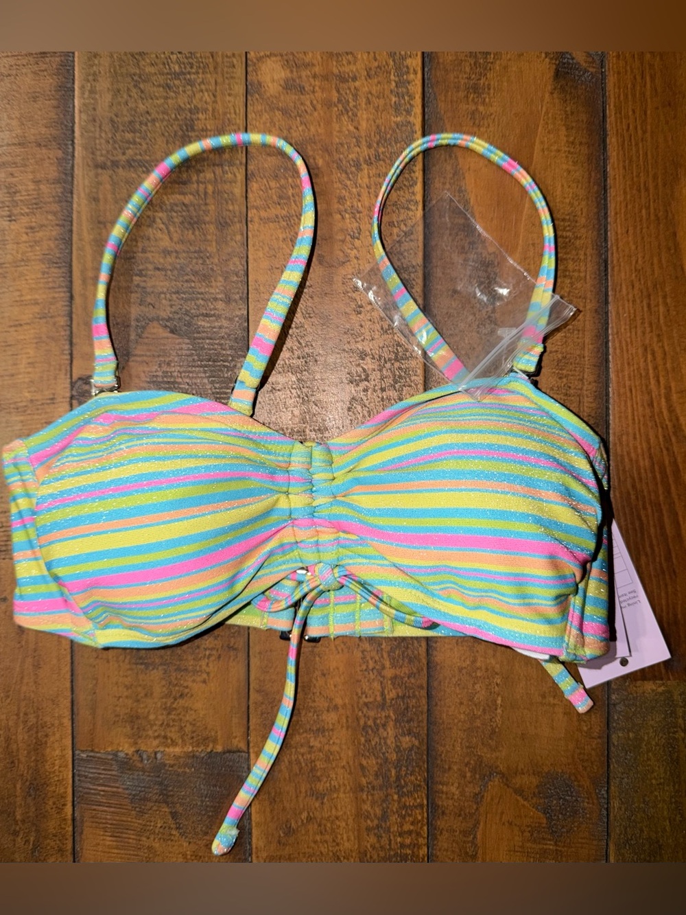 Multicolor Striped Swim Top - Women Swim